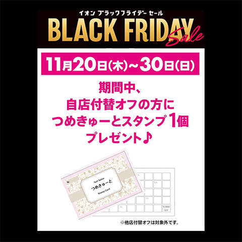 ブラックフライデー企画★11月20日（木）～30日（日）